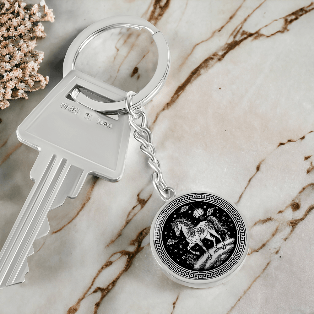 Horse Keychain Chinese Zodiac Pendant Jewelry