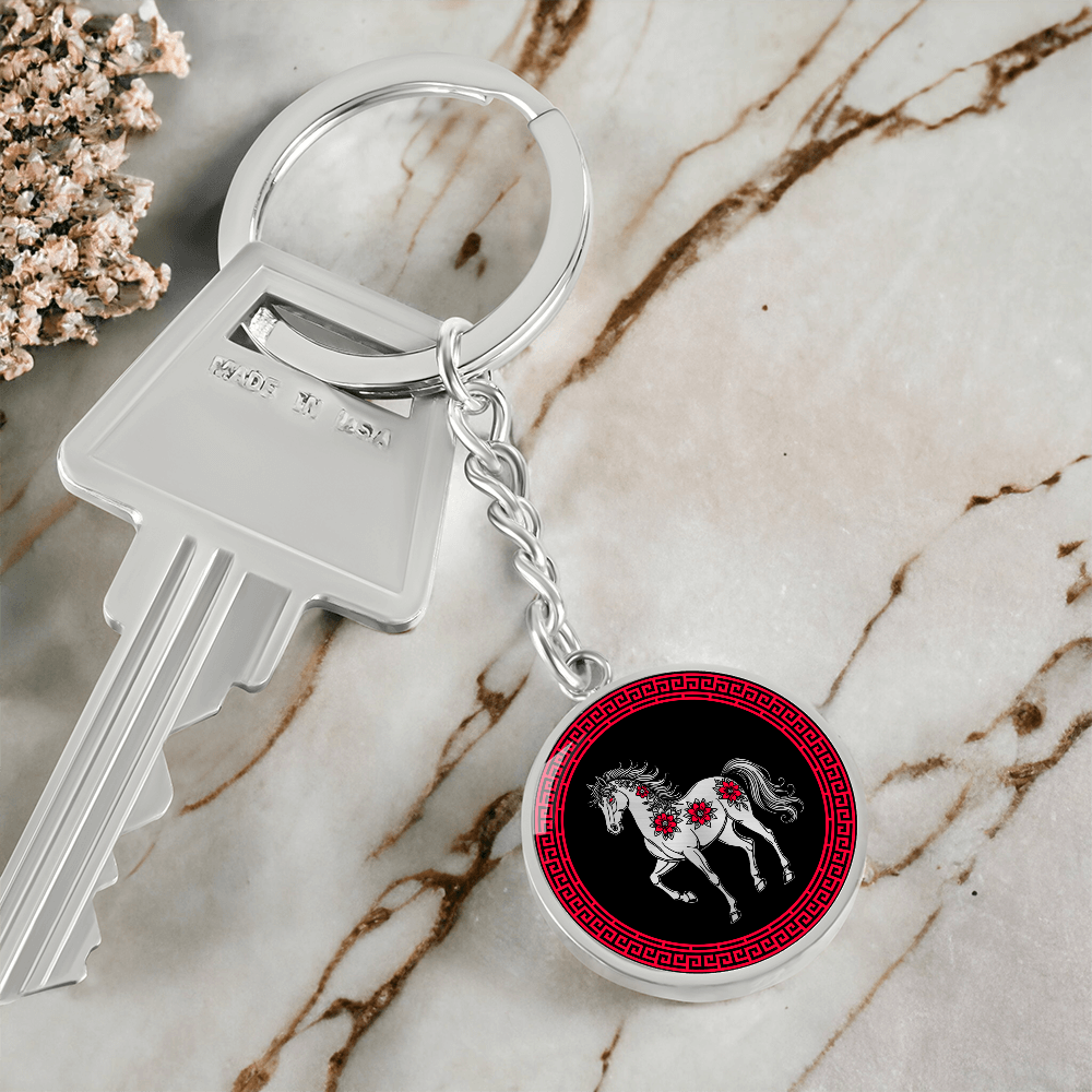 Horse Keychain Chinese Zodiac Animal Pendant Jewelry