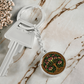 Celtic Tree of Life Pendant Keychain - Honeysuckle June Birth Flower Jewelry