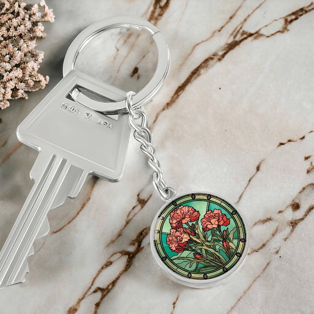 Carnation Keychain