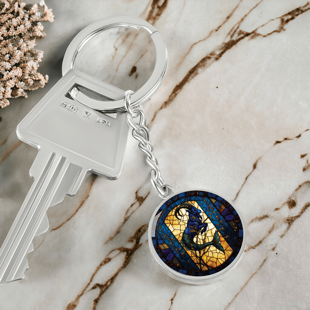 Capricorn Goat Keychain - Zodiac Pendant Jewelry