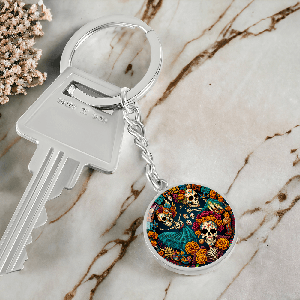 Day of the Dead Keychain - Día de los Muertos Pendant Jewelry