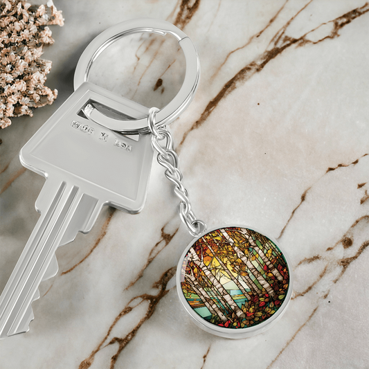 Birch Tree Keychain