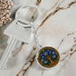 Celtic Tree of Life Pendant Keychain - Aster September Birth Flower Jewelry