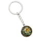 Daffodil Keychain, Personalized March Birth Month Flower Jewelry, Engraved Floral Charm Pendant Valentines & Mothers Day Gift For Her