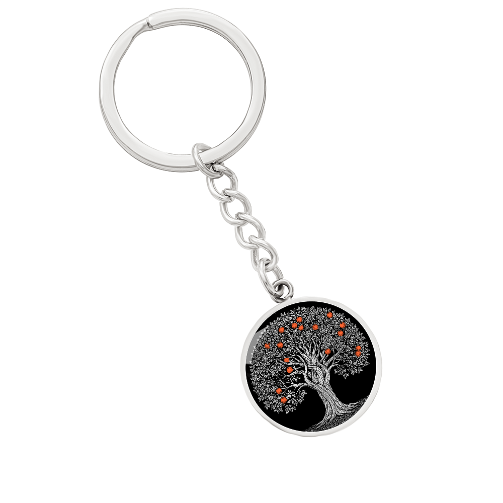 Orange Tree Keychain - Symbolic Charm Pendant Jewelry