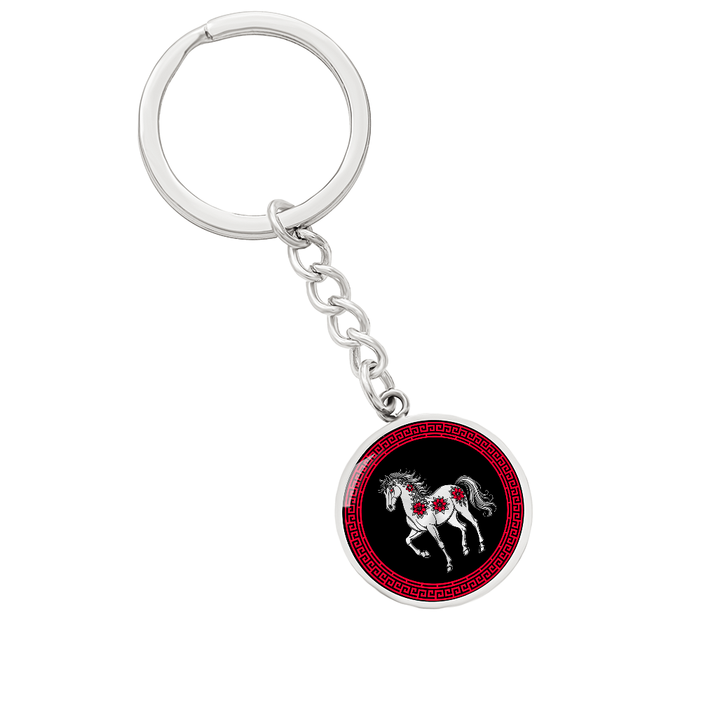 Horse Keychain Chinese Zodiac Animal Pendant Jewelry