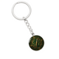 Compass Rose Keychain - Green Celtic Pendant Jewelry