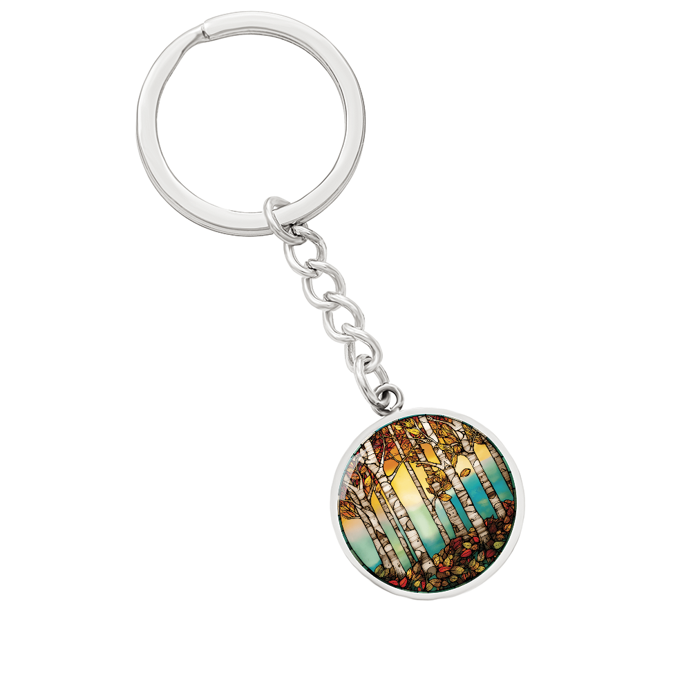 Birch Tree Keychain