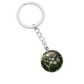 White Rose Keychain - June Birth Flower Pendant Jewelry
