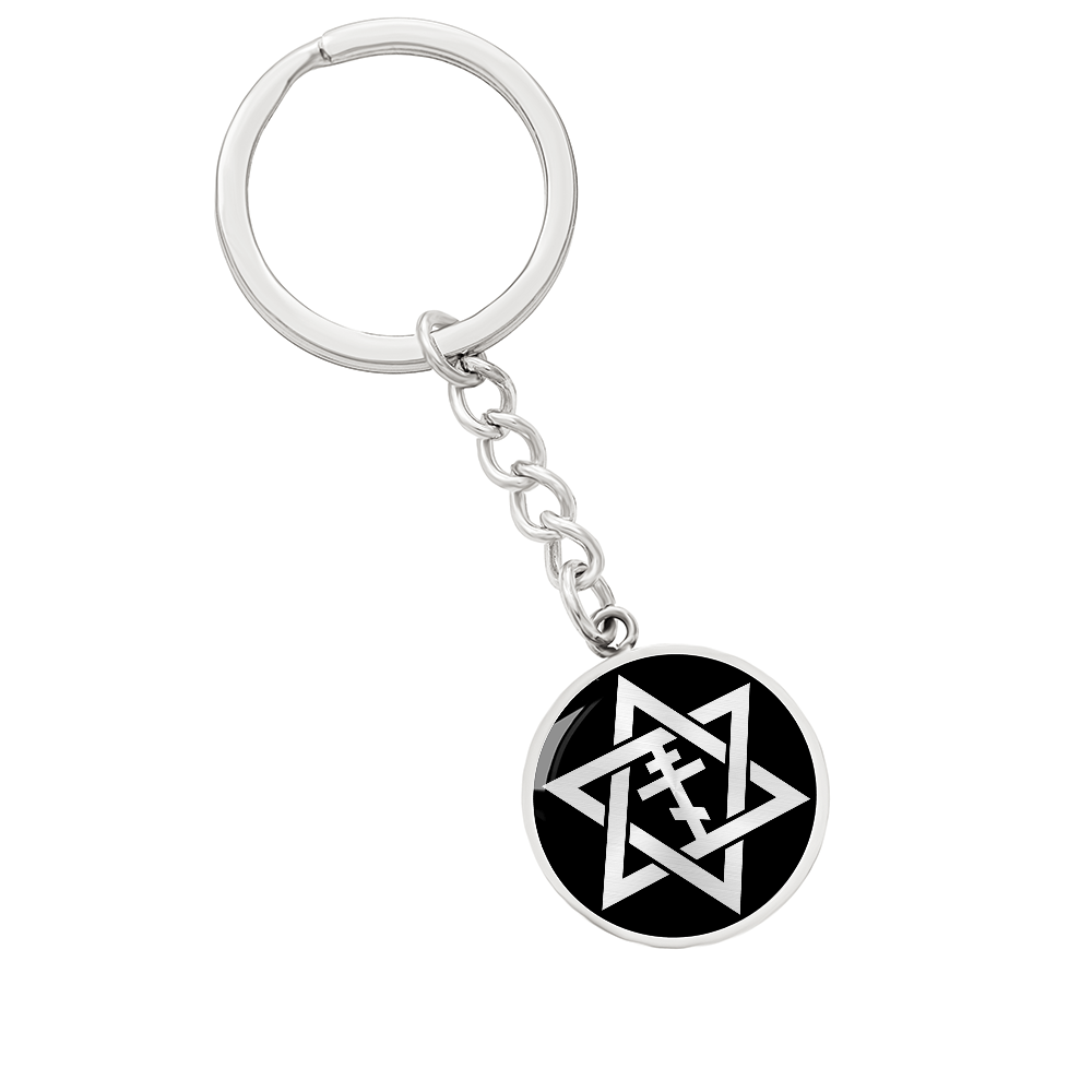 Star of David & Orthodox Cross Keychain