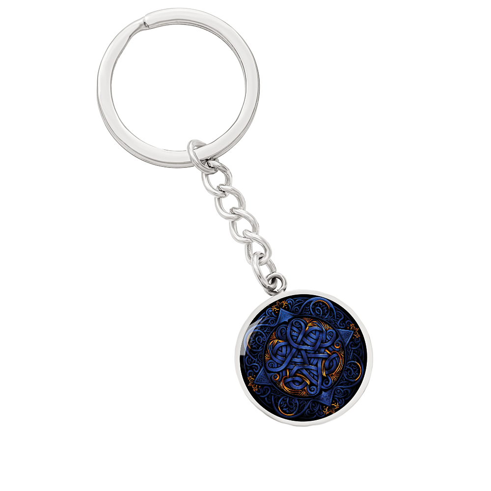 Blue Celtic Knot Keychain - Romantic Pendant Jewelry