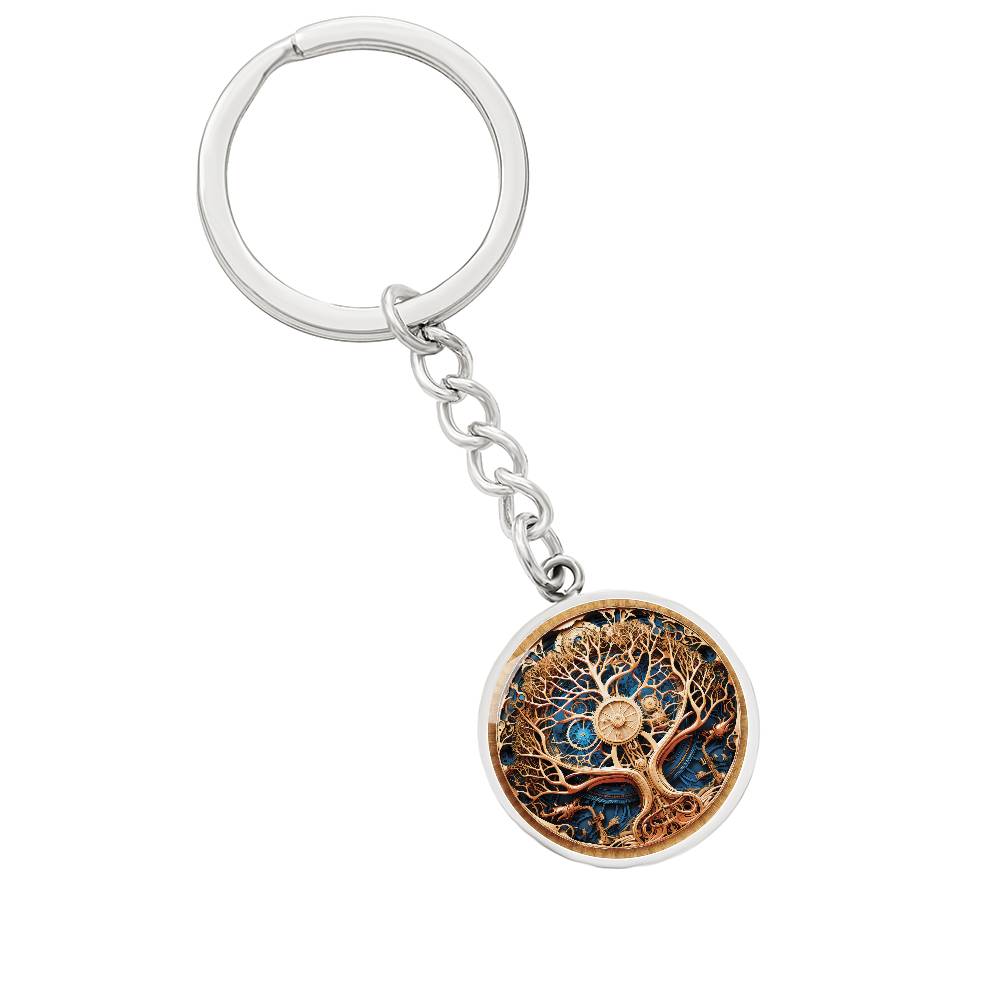 Steampunk Tree of Life Keychain