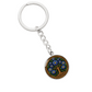 Celtic Tree of Life Pendant Keychain - Aster September Birth Flower Jewelry