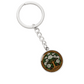 Celtic Tree of Life Pendant Keychain - Hawthorn May Birth Flower Jewelry