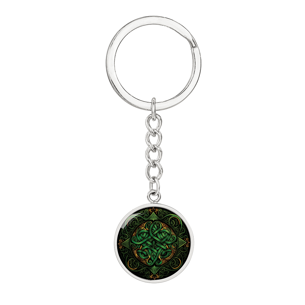Green Celtic Knot Keychain - Romantic Pendant Jewelry