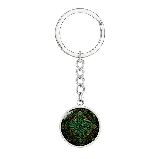 Green Celtic Knot Keychain - Romantic Pendant Jewelry
