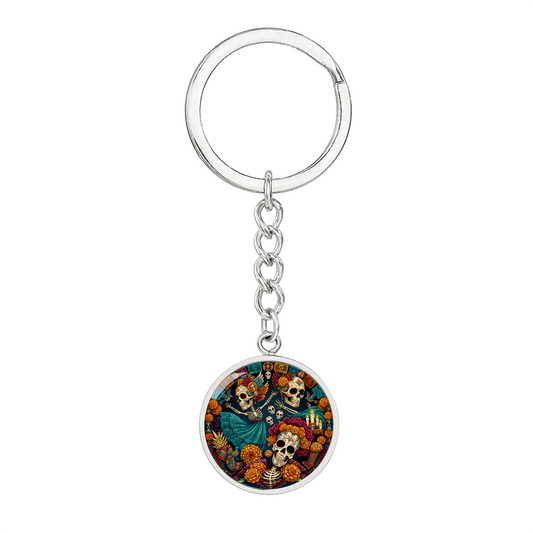 Day of the Dead Keychain - Día de los Muertos Pendant Jewelry