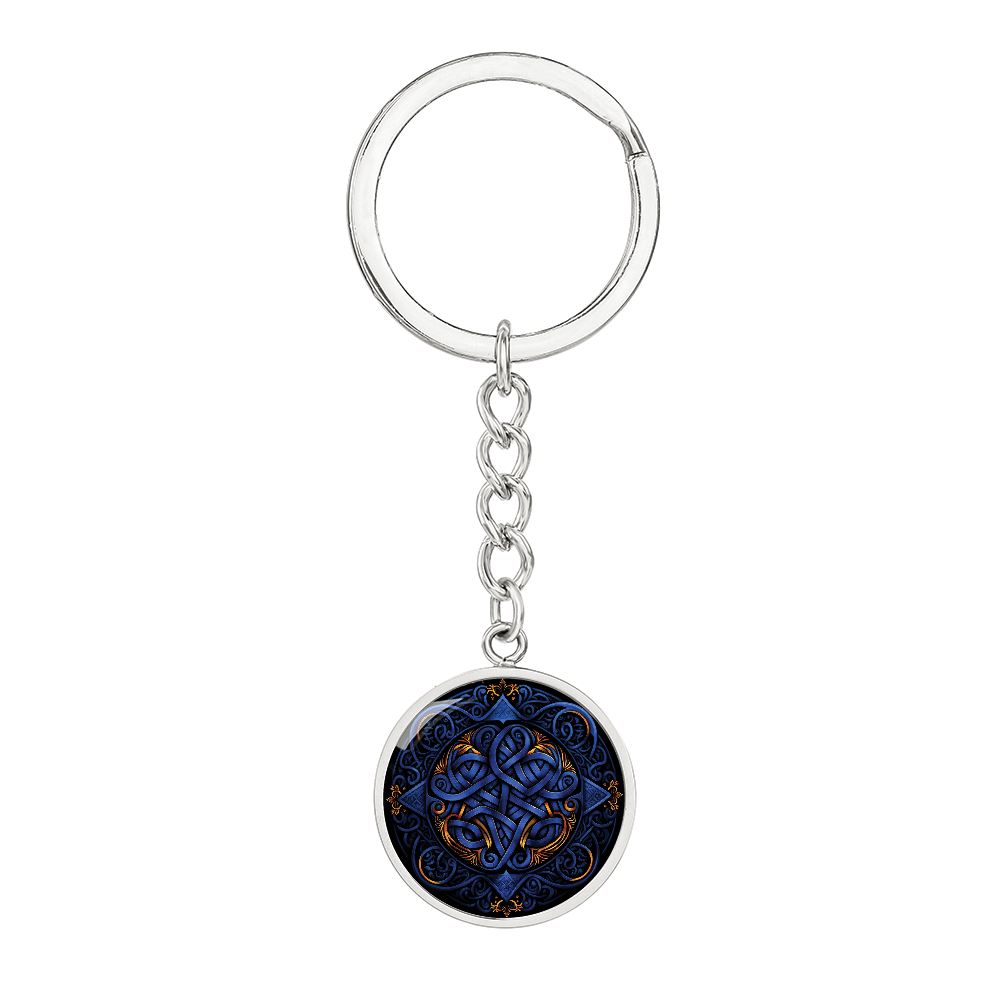 Blue Celtic Knot Keychain - Romantic Pendant Jewelry