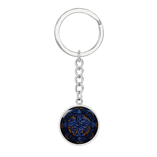 Blue Celtic Knot Keychain - Romantic Pendant Jewelry