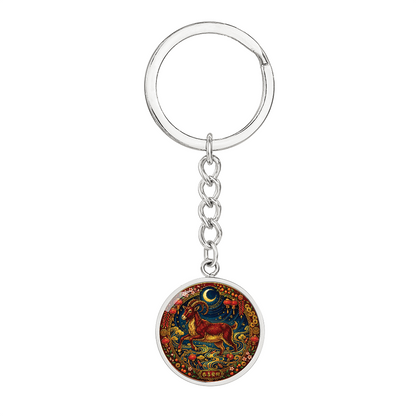Year of The Goat Keychain - Chinese Zodiac Animal Charm Pendant Jewelry
