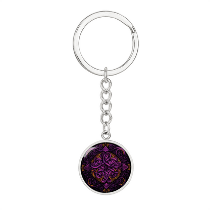 Purple Celtic Knot Keychain - Romantic Pendant Jewelry