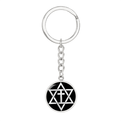 Magen Cross Keychain, Meaningful Symbol of Faith & Heritage