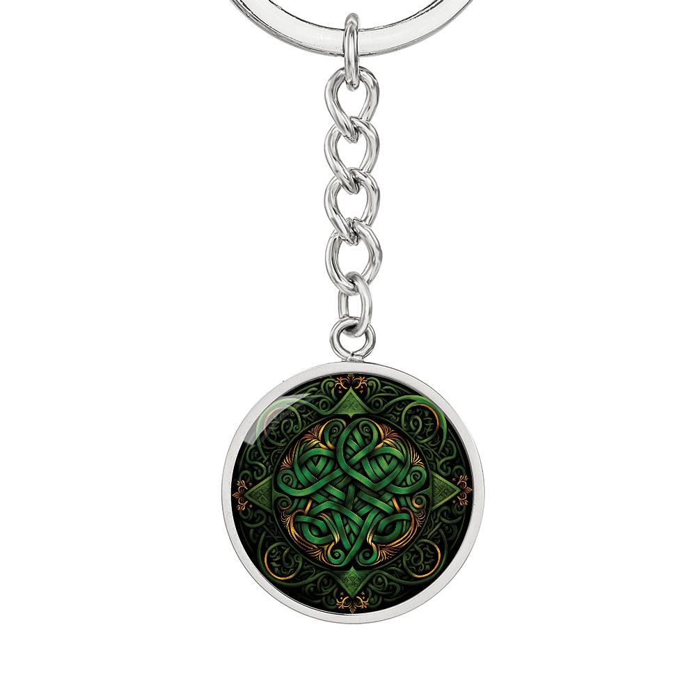 Green Celtic Knot Keychain - Romantic Pendant Jewelry
