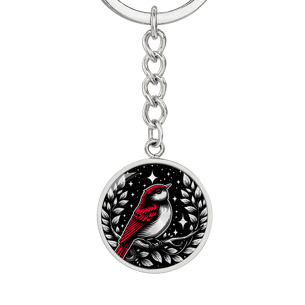 Red Bird Keychain - Wildlife Pendant Jewelry