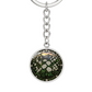 White Hawthorn Keychain - May Birth Flower Pendant Jewelry