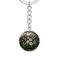 White Daisy Keychain - April Birth Flower Pendant Jewelry