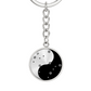 Gemini Yin Yang Pendant Keychain - Zodiac Constellation Jewelry