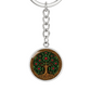 Celtic Tree of Life Pendant Keychain - Holly December Birth Flower Jewelry