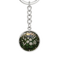 White Rose Keychain - June Birth Flower Pendant Jewelry