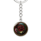 Red Rose Keychain - June Birth Flower Pendant Jewelry