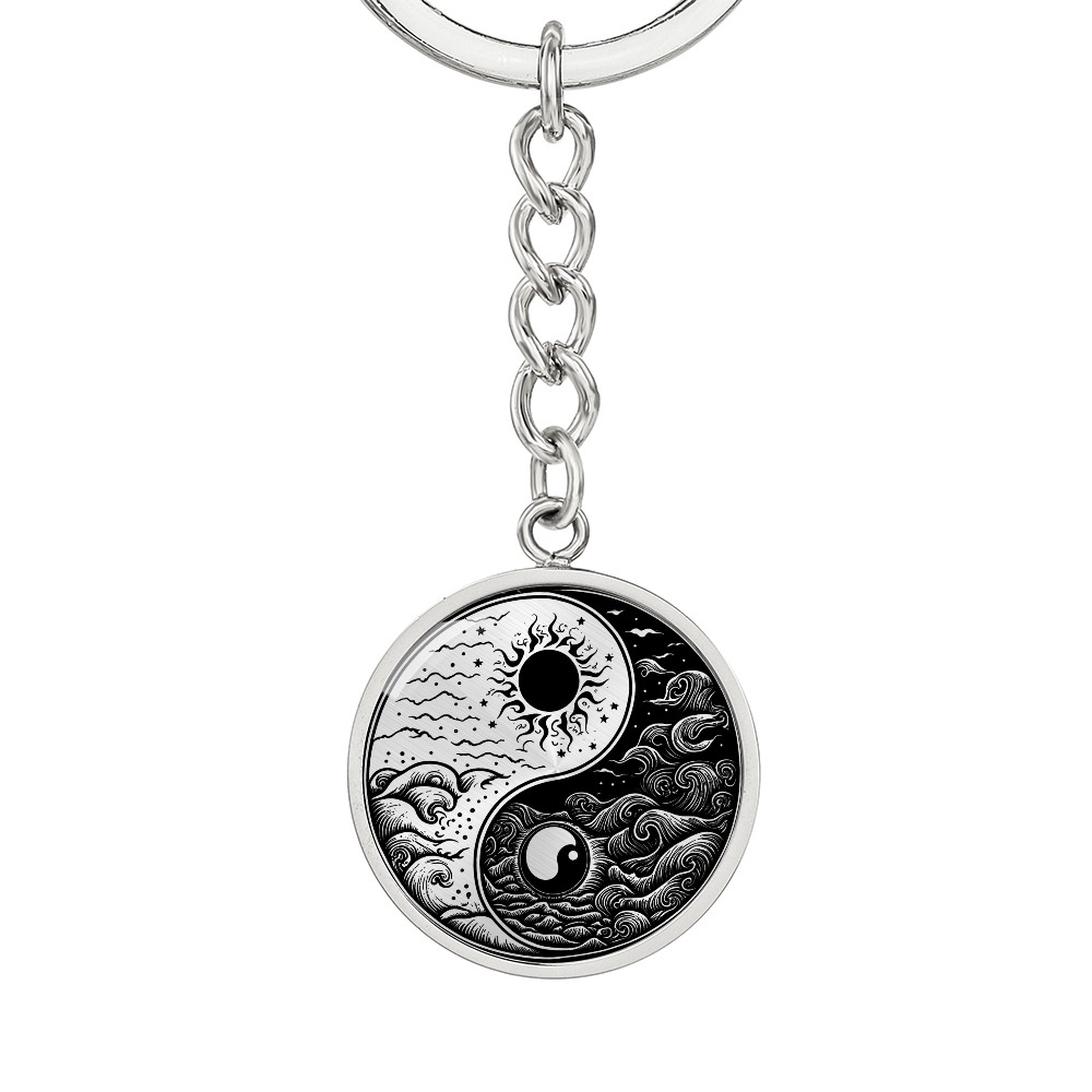 Sun and Moon Keychain