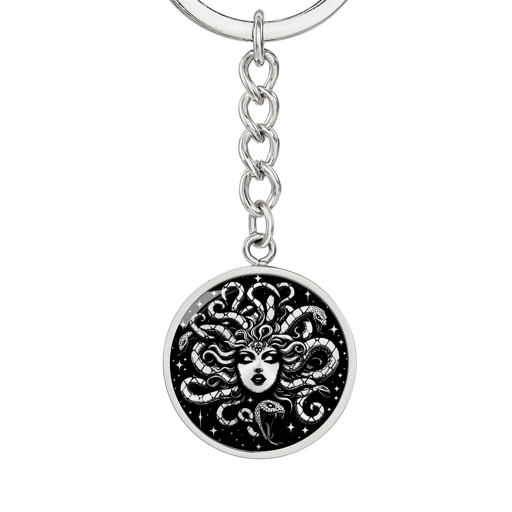 Medusa Pendant Keychain – Stainless Steel or 18K Gold