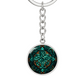Teal Celtic Knot Keychain - Romantic Pendant Jewelry