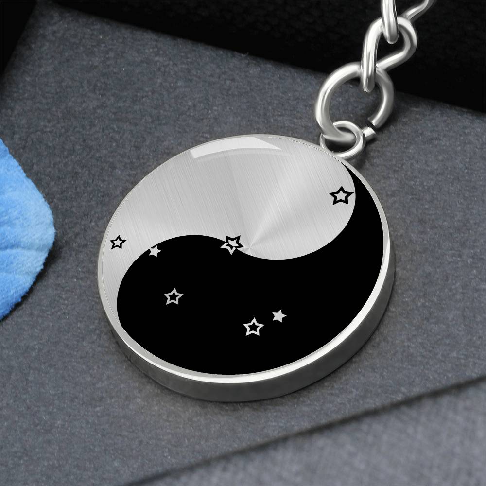 Capricorn Yin Yang Keychain