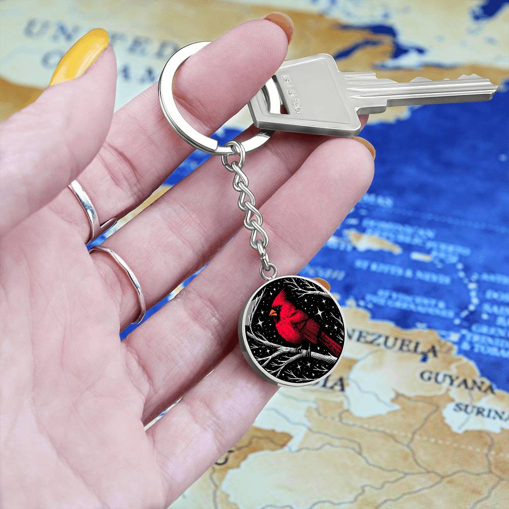 Northern Cardinal Keychain