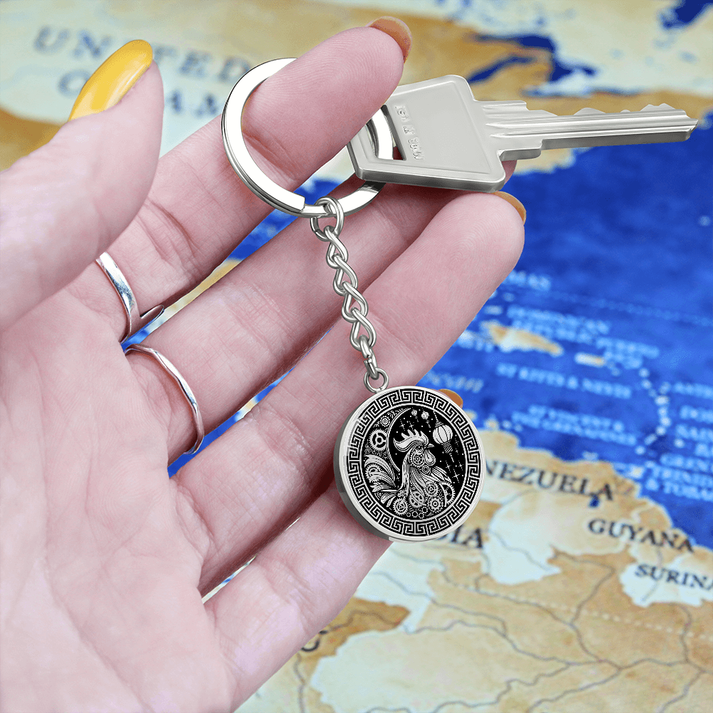 Rooster Keychain - Chinese Zodiac Charm Pendant Jewelry