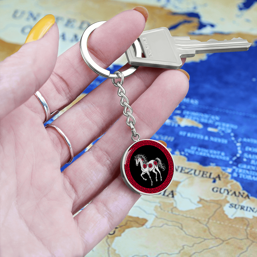 Horse Keychain Chinese Zodiac Animal Pendant Jewelry