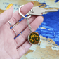 Celtic Tree of Life Pendant Keychain - Chrysanthemum November Birth Flower Jewelry