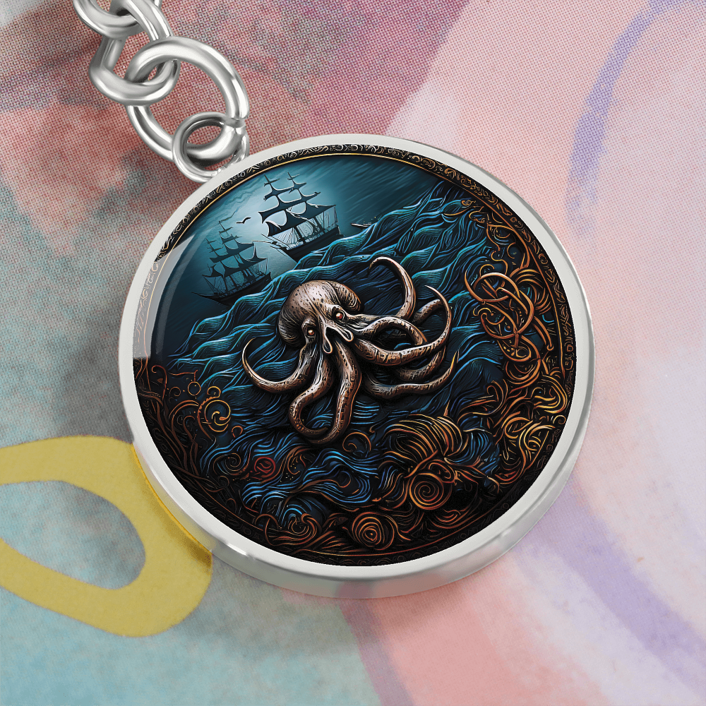 Pirate Ship Kraken Keychain