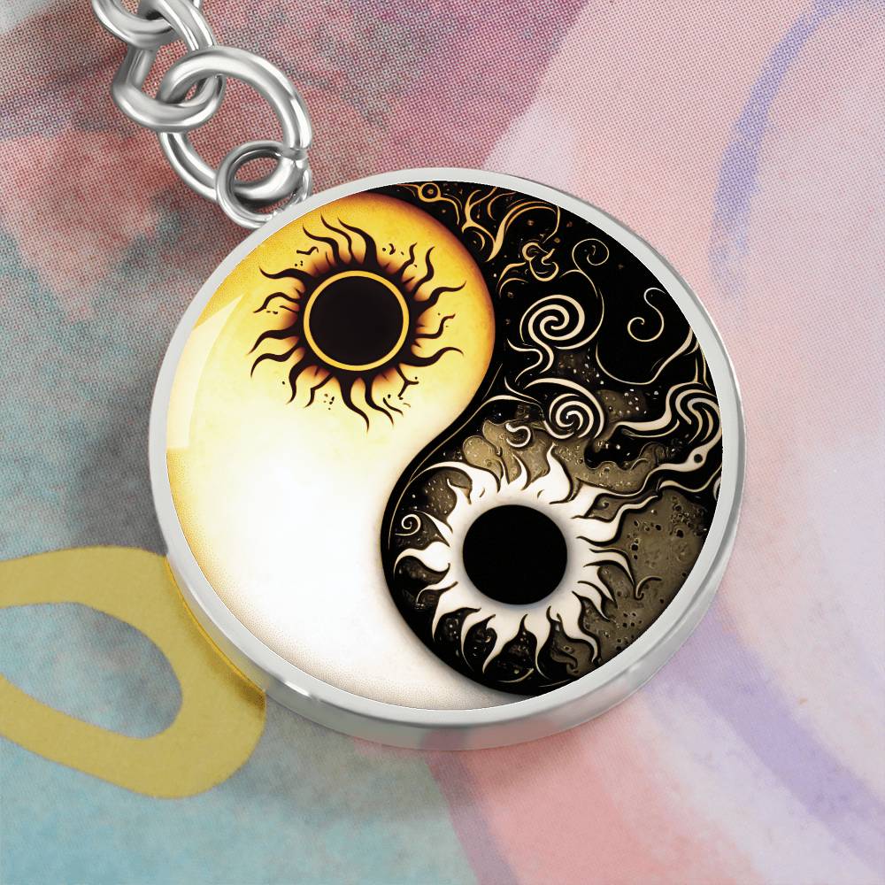 Sun and Moon Keychain