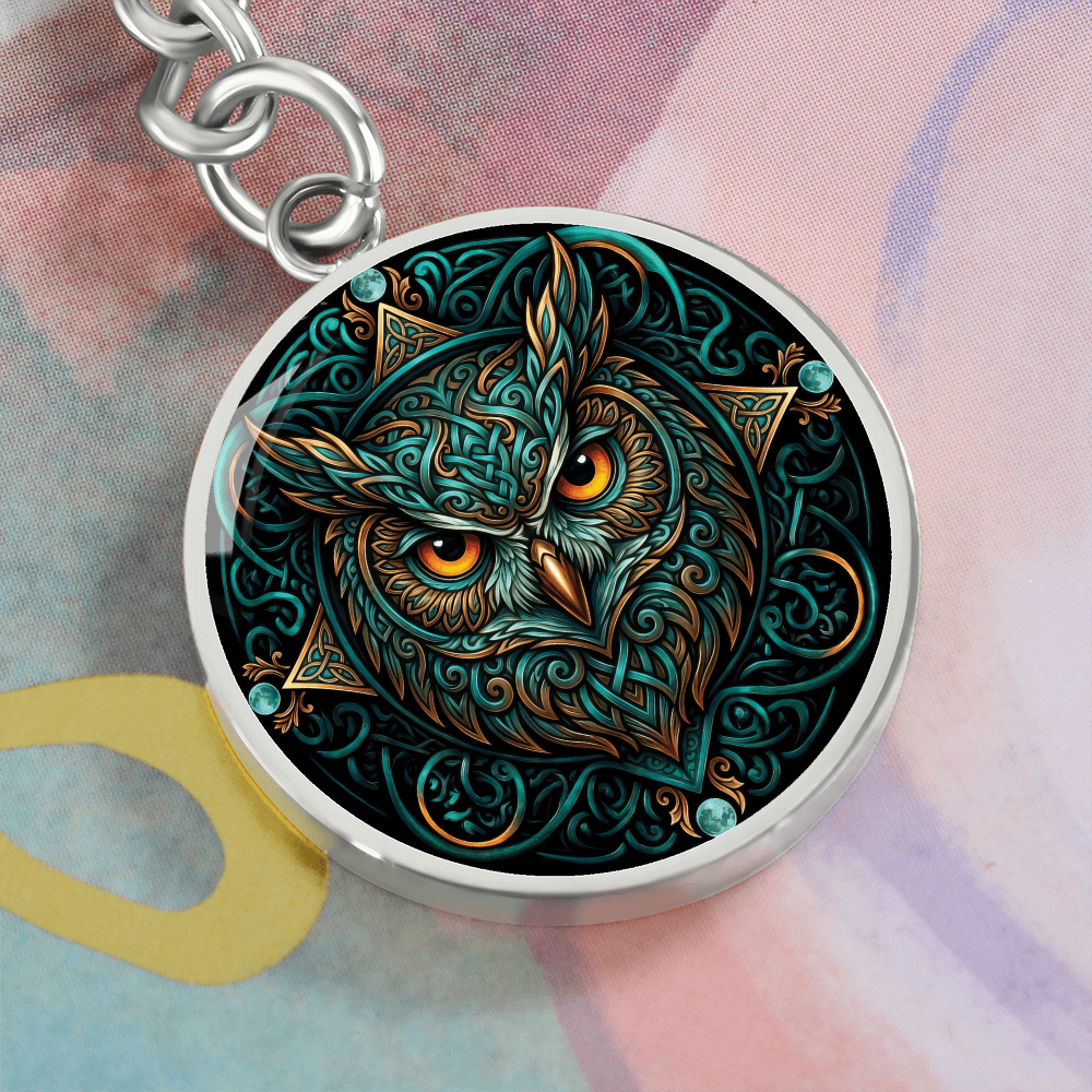 Celtic Owl Keychain – Symbolizing Wisdom and Spiritual Guidance