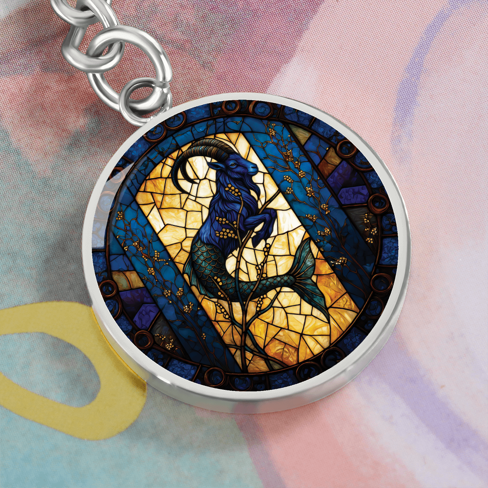 Capricorn Goat Keychain - Zodiac Pendant Jewelry