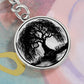 Engraved Weeping Willow Tree Keychain