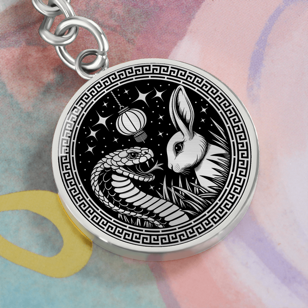 Snake & Rabbit Keychain - Couples Chinese Zodiac Pendant Jewelry