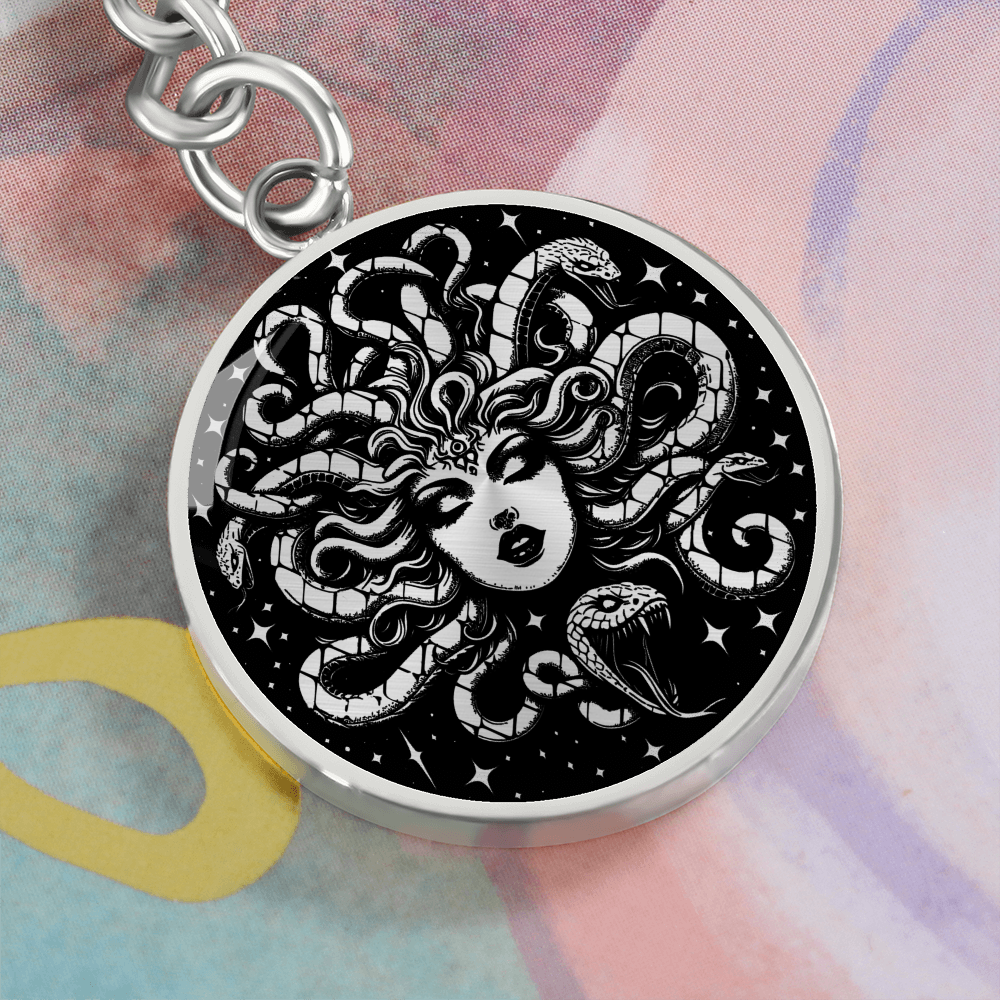 Medusa Pendant Keychain – Stainless Steel or 18K Gold